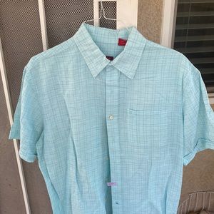 Izod luxury sport large button down short sleeve shirt